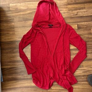 Red Hooded Women's Sweater
